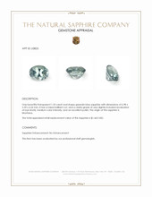 1.33 Ct. Greenish Blue Sapphire from Montana Appraisal