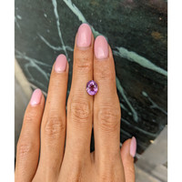 2.98 Ct. Pinkish Purple Sapphire from Ceylon (Sri Lanka) Life Style