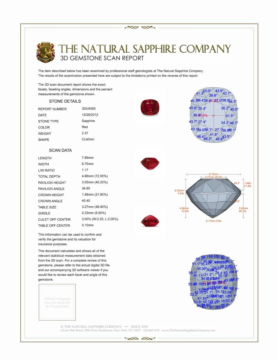 2.37 Ct. Ruby from Burma (Myanmar)