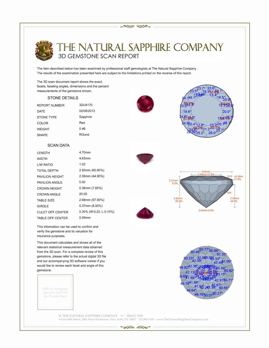 0.46 Ct. Ruby from Tanzania