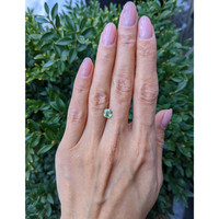 1.27 Ct. Yellowish Green Sapphire from Montana Life Style