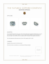 2.43 Ct. Bluish Green Sapphire from Montana Appraisal