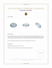 1.13 Ct. Greenish Blue Sapphire from Montana Appraisal