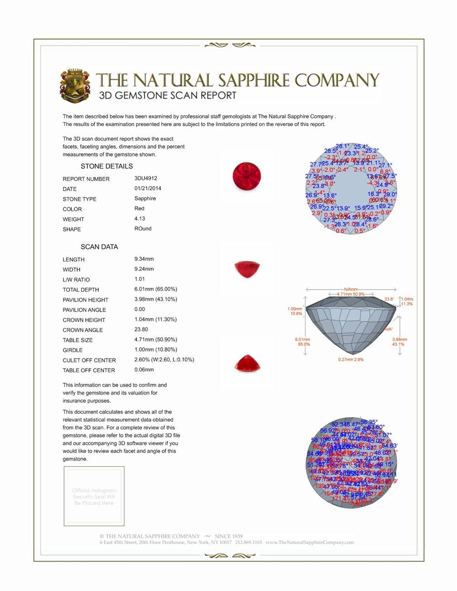 4.13 Ct. Ruby from Burma (Myanmar)