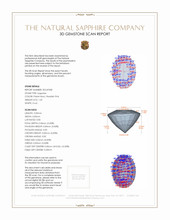 1.69 Ct. Reddish Pink Sapphire and Natural Diamond Pave Ring, 14K Rose Gold 3 D Scan Report