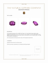 2.93 Ct. Pinkish Purple Sapphire from Madagascar Appraisal