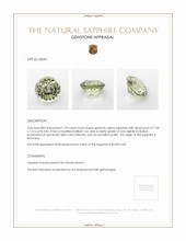 1.93 Ct. Greenish Yellow Sapphire from Montana Appraisal
