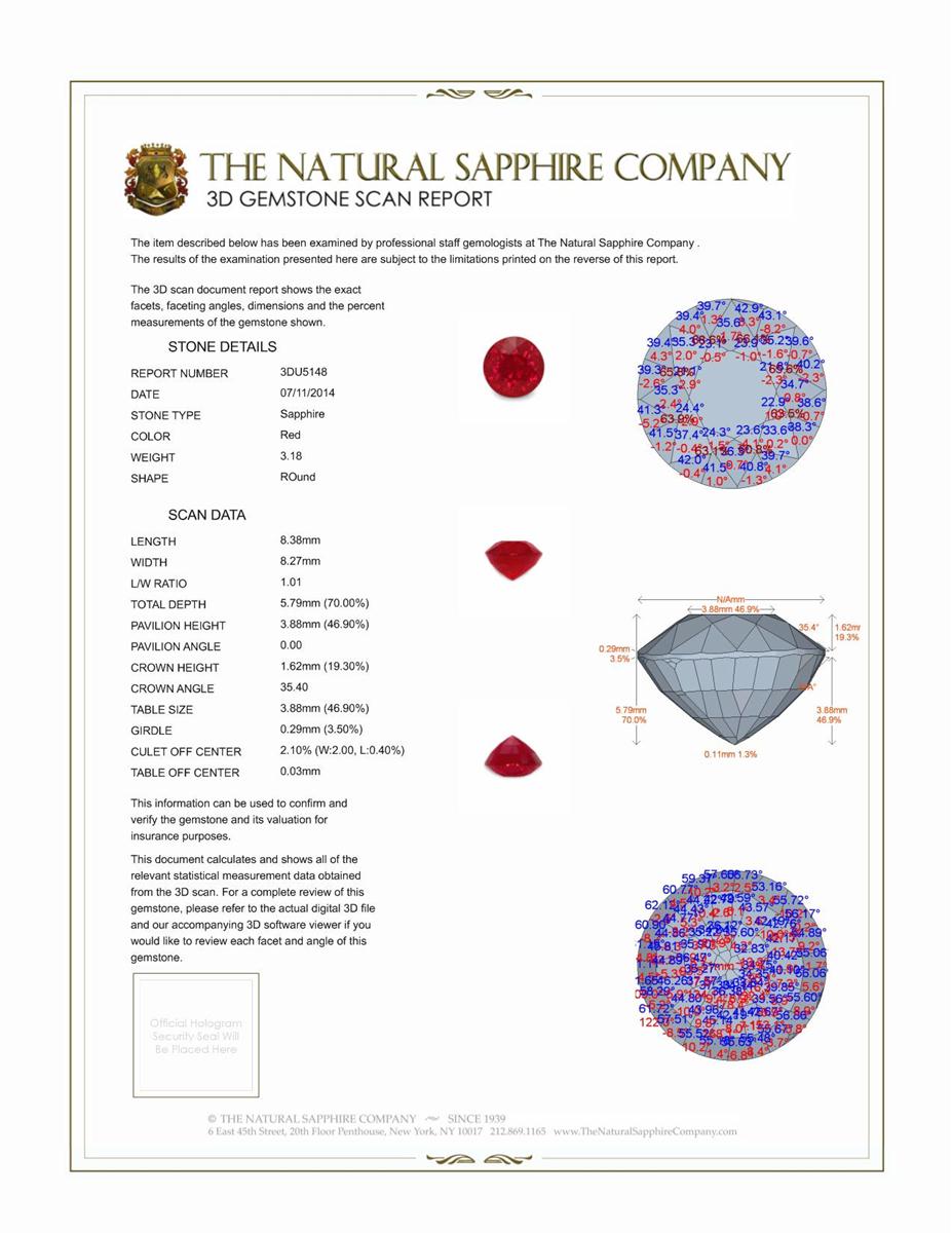 3.18 Ct. Ruby from Burma (Myanmar)
