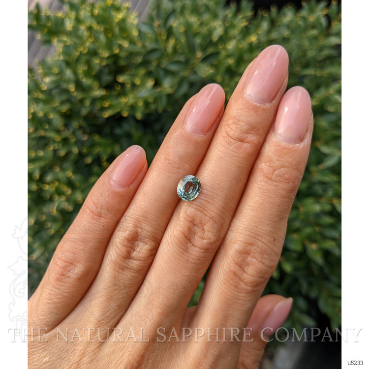 1.82 Ct. Bluish Green Sapphire from Montana