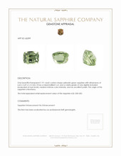 1.91 Ct. Yellowish Green Sapphire from Montana Appraisal