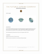 4.28 Ct. Greenish Blue Sapphire from Montana Appraisal