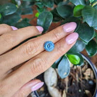 6.99 Ct. Greyish Blue Sapphire from Montana Life Style