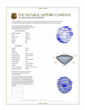 0.62 Ct. Sapphire Natural Diamond Halo Ring, 14K White Gold 3 D Scan Report