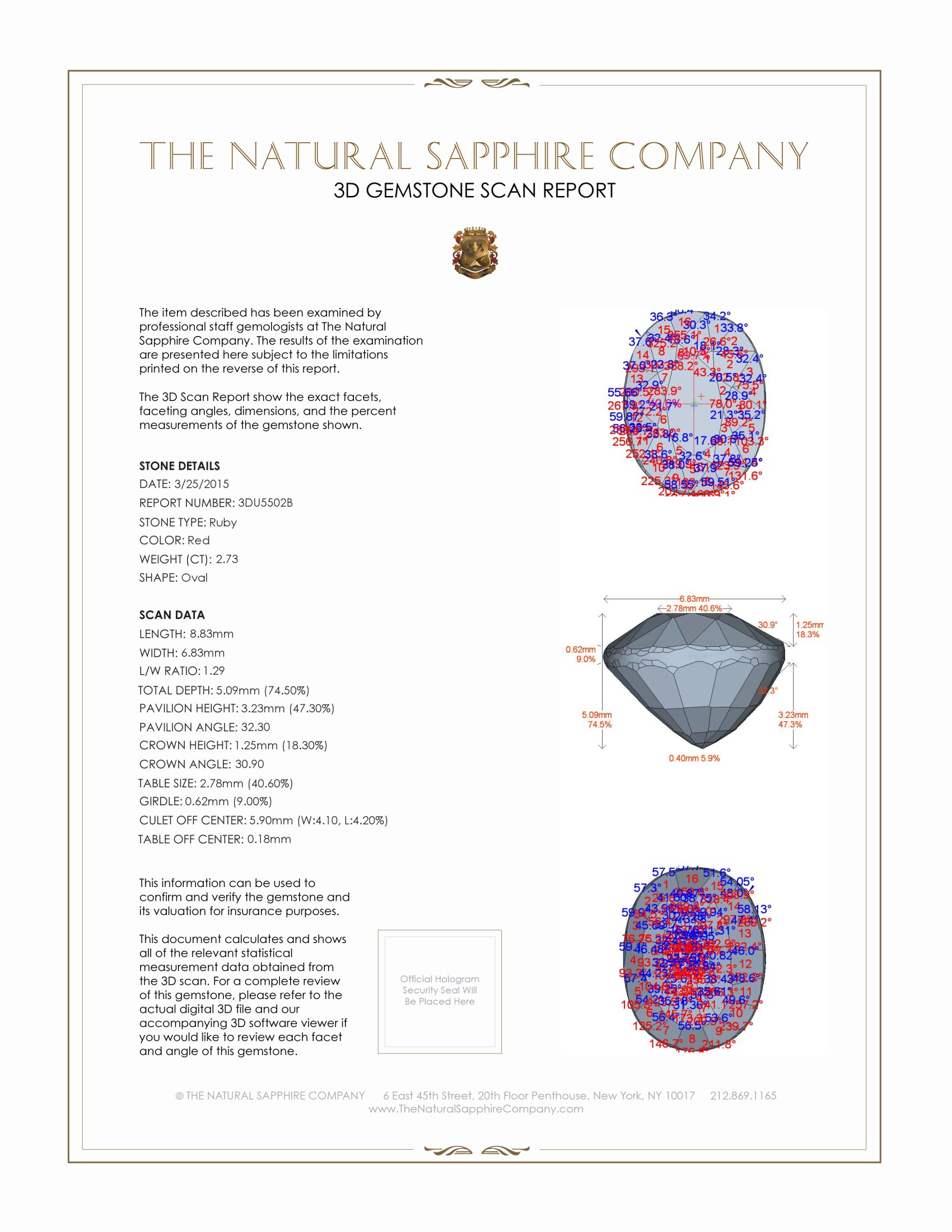 2.73 Ct. Ruby from Mozambique