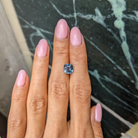 3.48 Ct. Greyish Blue Sapphire from Montana Life Style