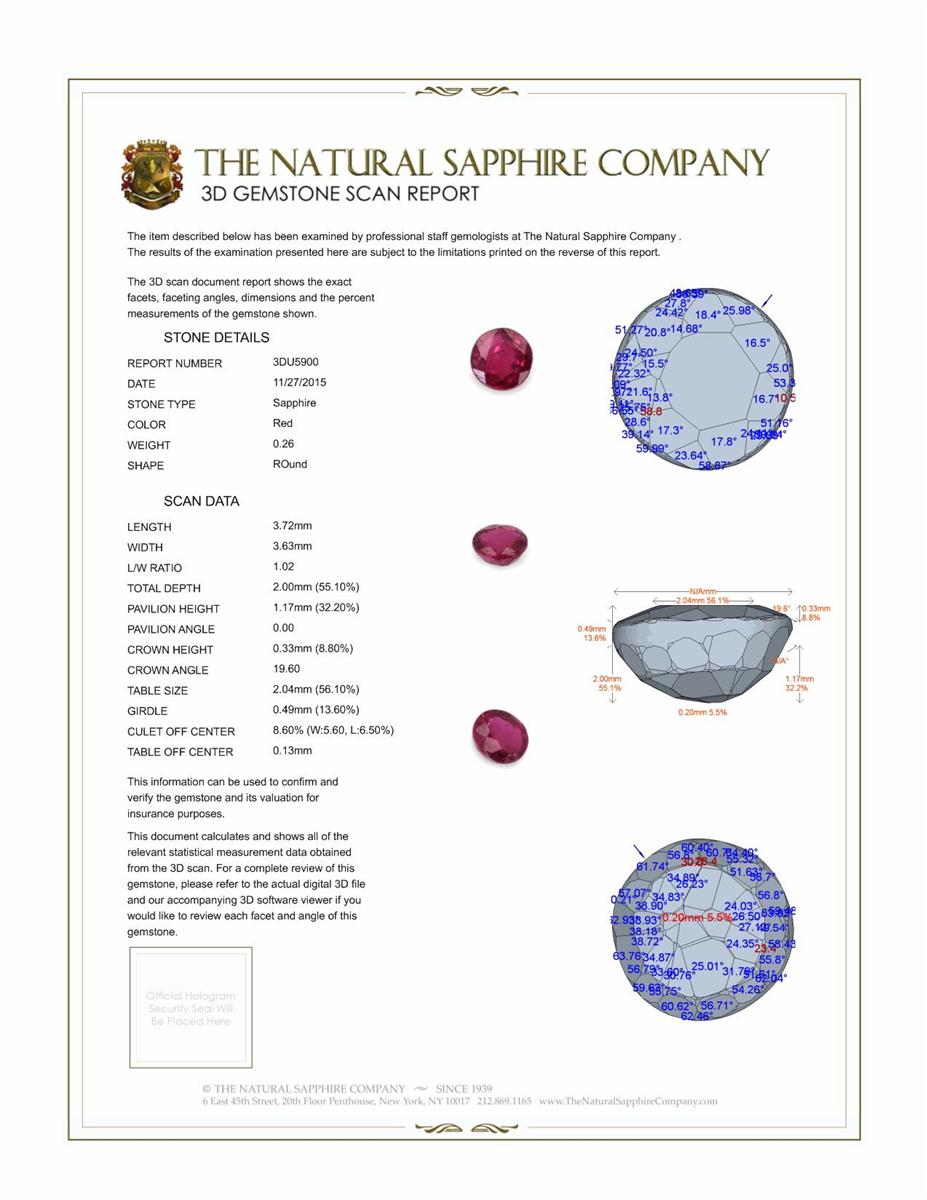 0.26 Ct. Ruby from Burma (Myanmar)