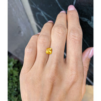1.39 Ct. Yellowish Orange Sapphire from Ceylon (Sri Lanka) Life Style