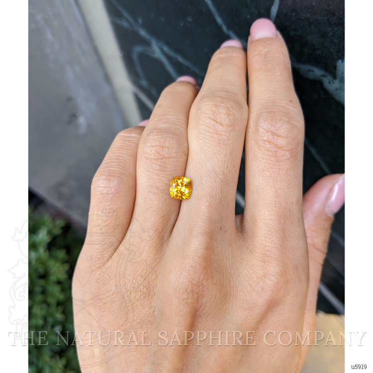 1.39 Ct. Yellowish Orange Sapphire from Ceylon (Sri Lanka)