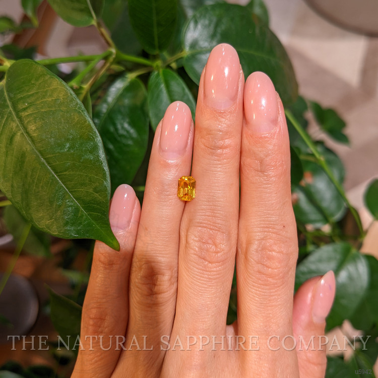 1.03 Ct. Orangish Yellow Sapphire from Ceylon (Sri Lanka)