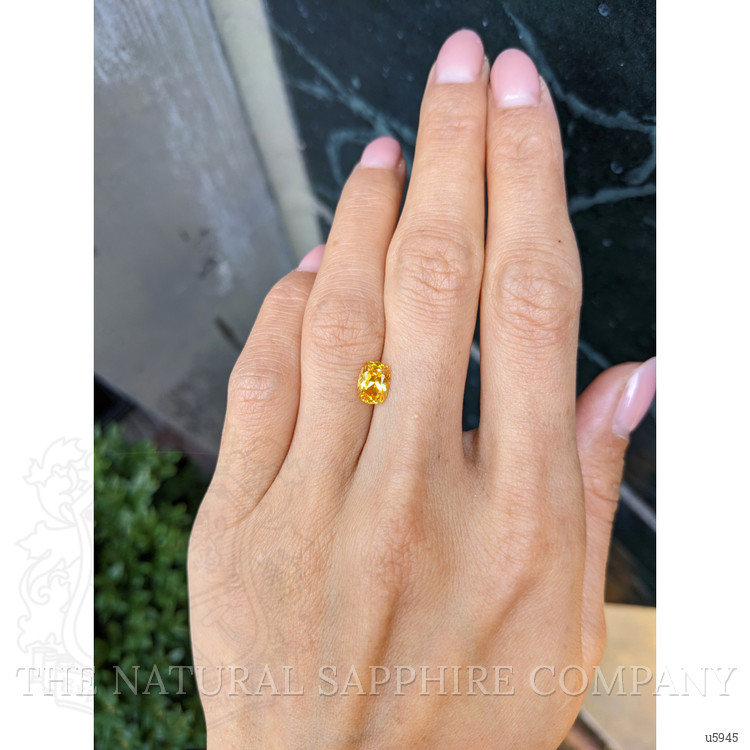 1.29 Ct. Yellowish Orange Sapphire from Ceylon (Sri Lanka)