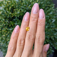1.29 Ct. Yellowish Orange Sapphire from Ceylon (Sri Lanka) Life Style