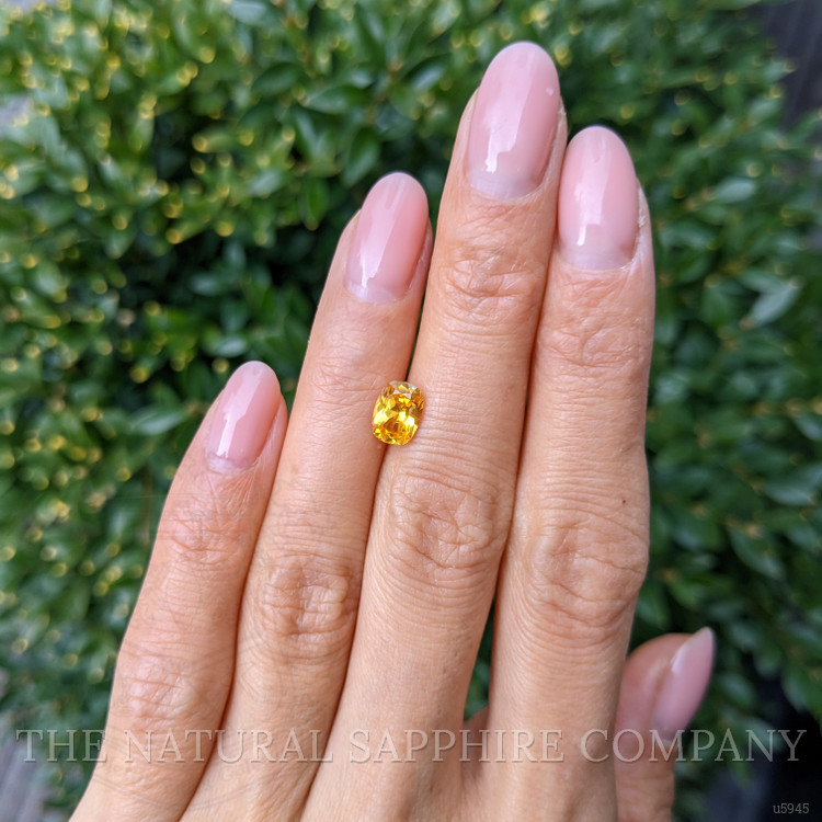 1.29 Ct. Yellowish Orange Sapphire from Ceylon (Sri Lanka)