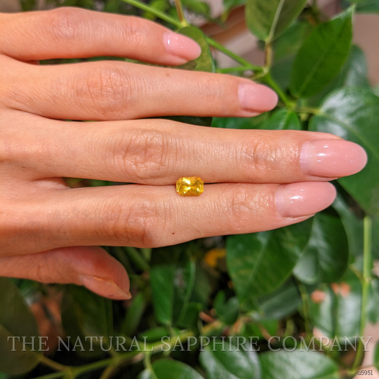 1.15 Ct. Orangish Yellow Sapphire from Ceylon (Sri Lanka)