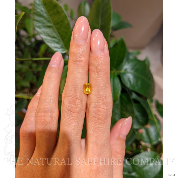1.15 Ct. Orangish Yellow Sapphire from Ceylon (Sri Lanka)