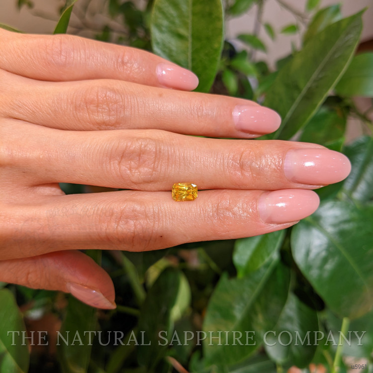 1.24 Ct. Orangish Yellow Sapphire from Ceylon (Sri Lanka)