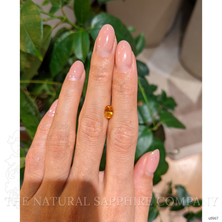 1.03 Ct. Orange Sapphire from Ceylon (Sri Lanka)