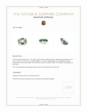 1.32 Ct. Yellowish Green Sapphire from Montana Appraisal