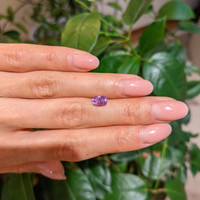 1.05 Ct. Pinkish Purple Sapphire from Ceylon (Sri Lanka) Life Style