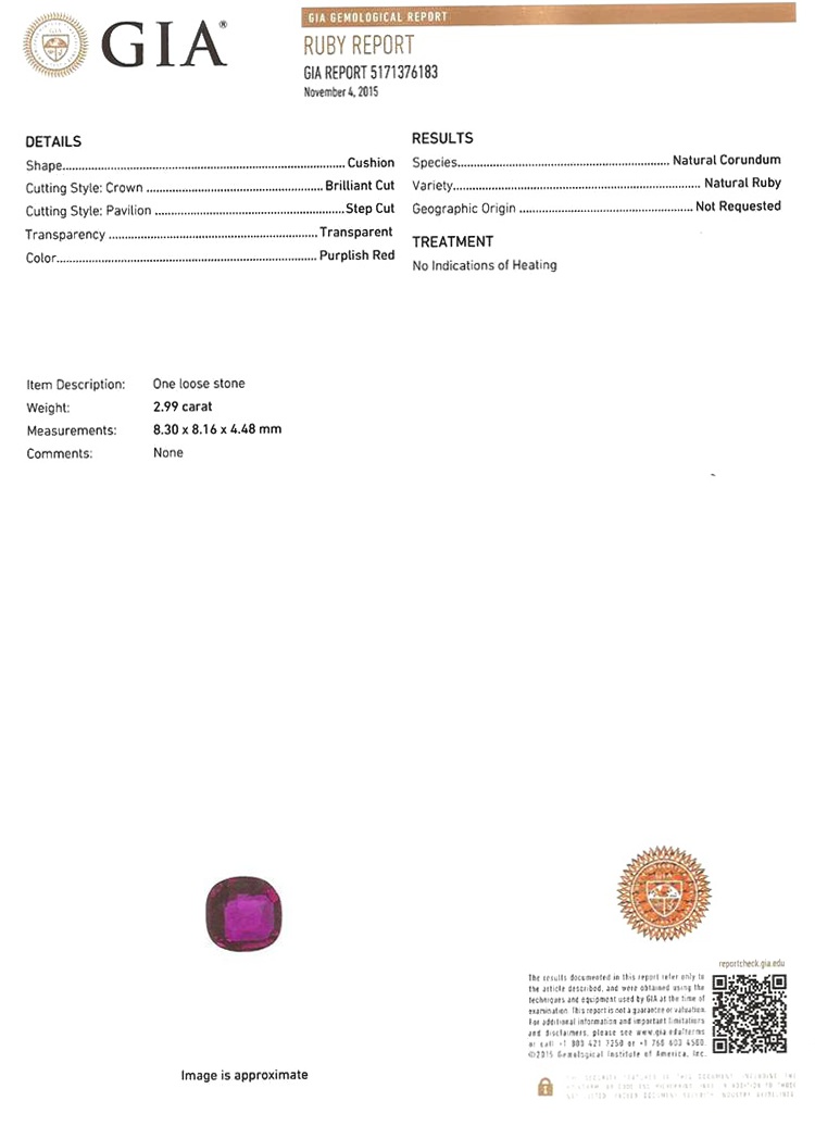 2.99 Ct. Ruby from Madagascar