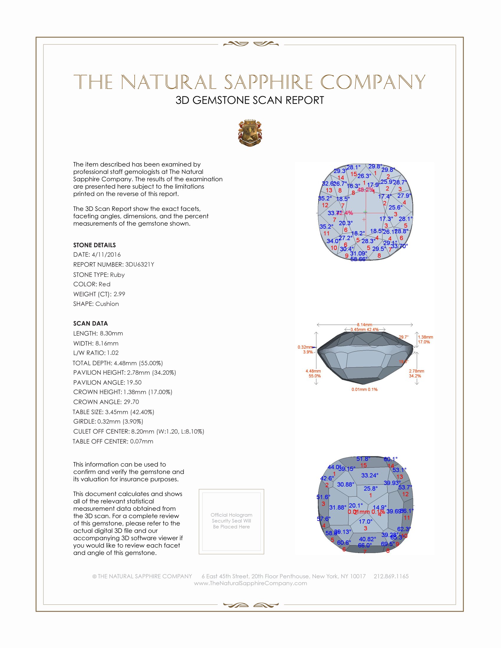 2.99 Ct. Ruby from Madagascar