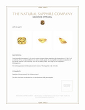 1.65 Ct. Yellow Sapphire from Madagascar Appraisal