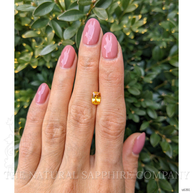 1.29 Ct. Yellowish Orange Sapphire from Ceylon (Sri Lanka)