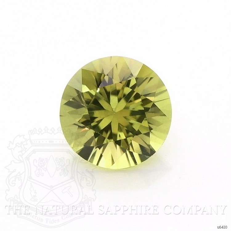 0.77 Ct. Greenish Yellow Sapphire from Ceylon (Sri Lanka)