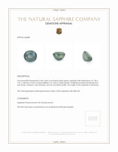 2.86 Ct. Bluish Green Sapphire from Montana Appraisal