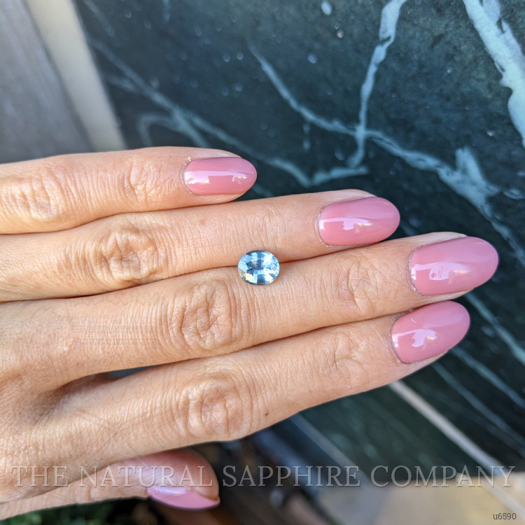 1.48 Ct. Greenish Blue Sapphire from Montana