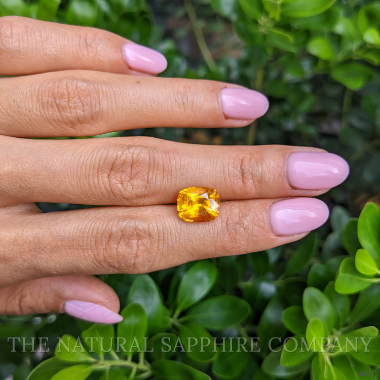 4.93 Ct. Orangish Yellow Sapphire from Ceylon (Sri Lanka)