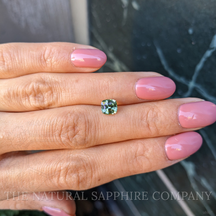 1.34 Ct. Yellowish Green Sapphire from Montana