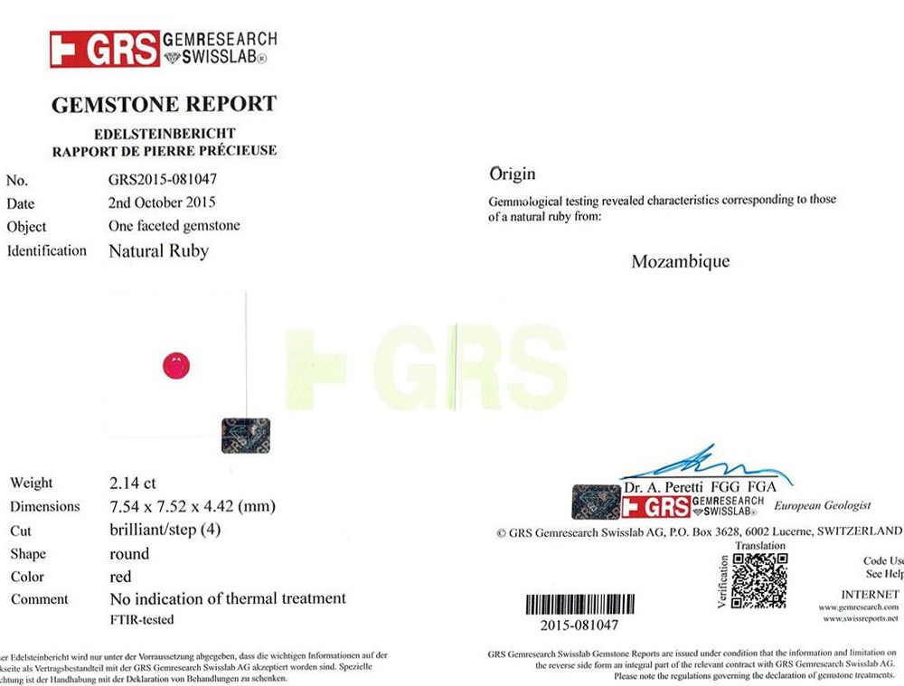 2.14 Ct. Ruby from Mozambique