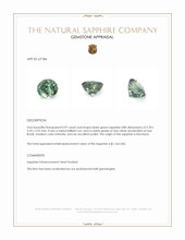 0.97 Ct. Bluish Green Sapphire from Montana Appraisal