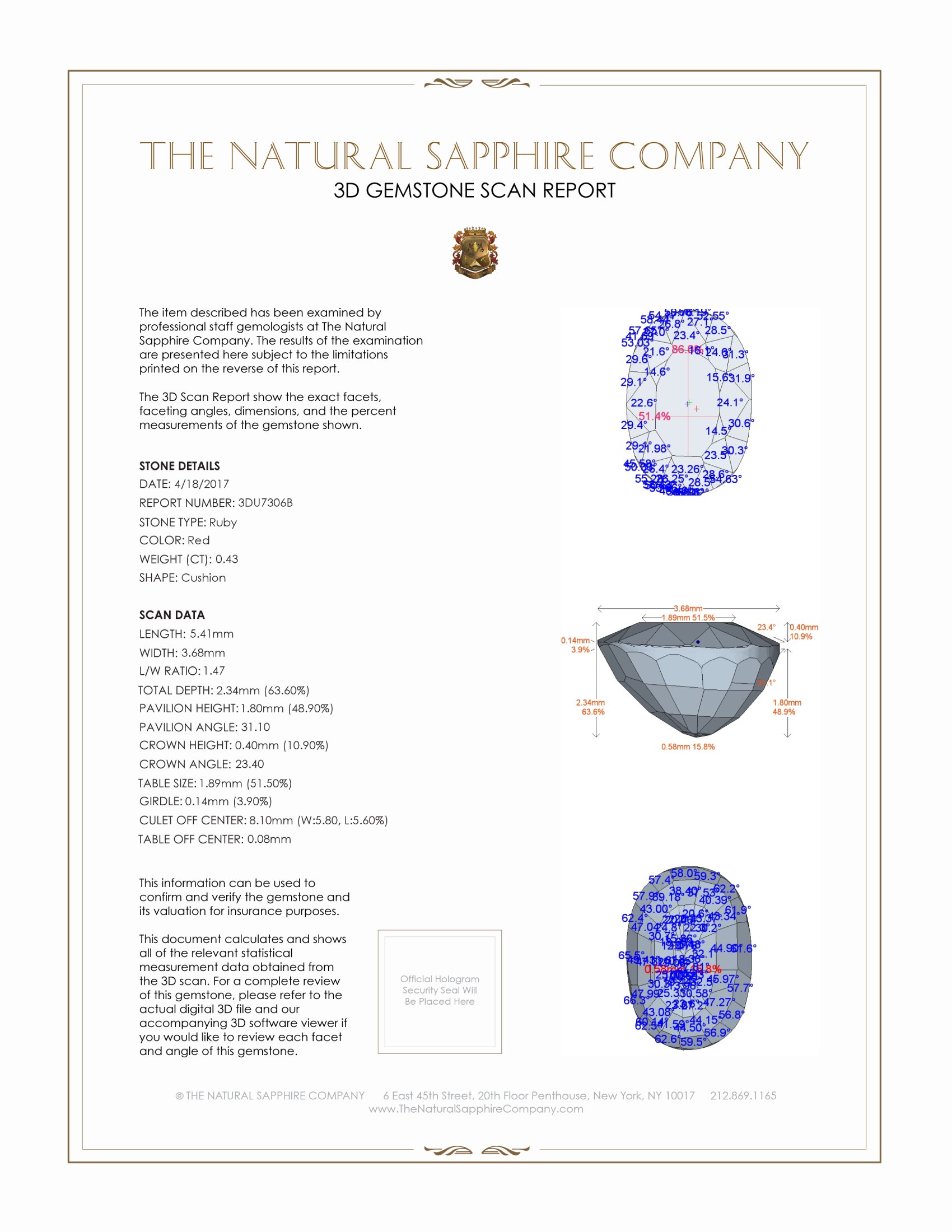 0.43 Ct. Ruby from Burma (Myanmar)