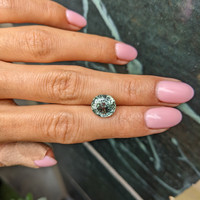 5.40 Ct. Bluish Green Sapphire from Montana Life Style