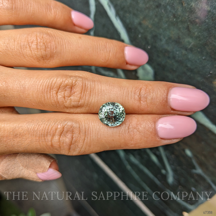 5.40 Ct. Bluish Green Sapphire from Montana