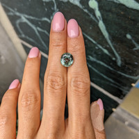 5.40 Ct. Bluish Green Sapphire from Montana Life Style