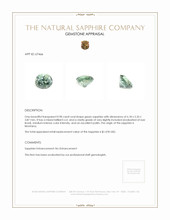 0.98 Ct. Green Sapphire from Montana Appraisal
