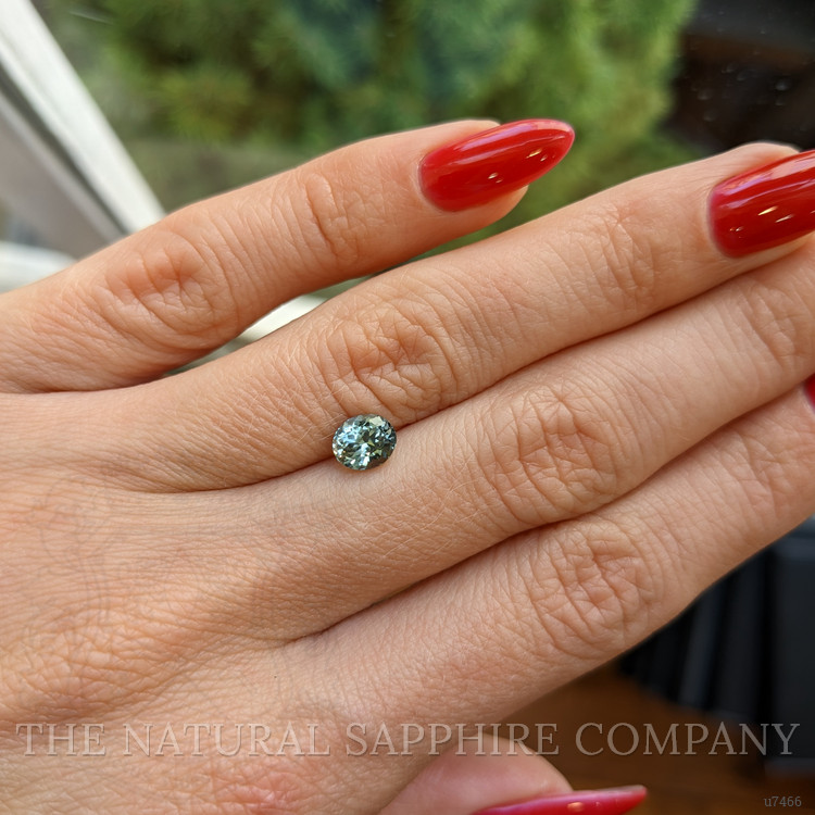 0.98 Ct. Green Sapphire from Montana