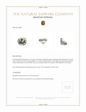 1.43 Ct. Yellowish Green Sapphire from Montana Appraisal